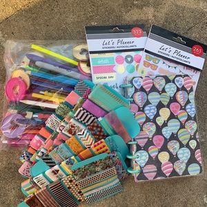 Planner stickers/washi tape/pens